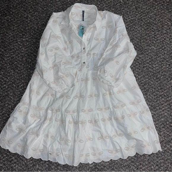 Anthro Maeve Bettina Eyelet Bee Dress - Picture 3 of 8